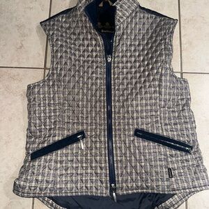 Barbour Women’s Quilted Vest Gilet Tartan Plaid Lightweight Zip Size 12